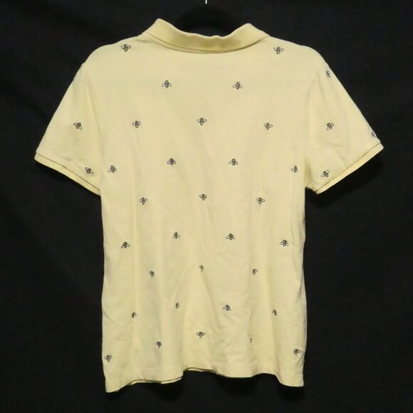 CROFT & BARROW | large | Yellow Polo Short Sleeve With Embroidered Bees All Over - Picture 2 of 16